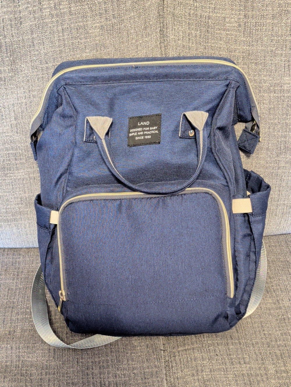 LAND Navy Backpack Diaper Bag